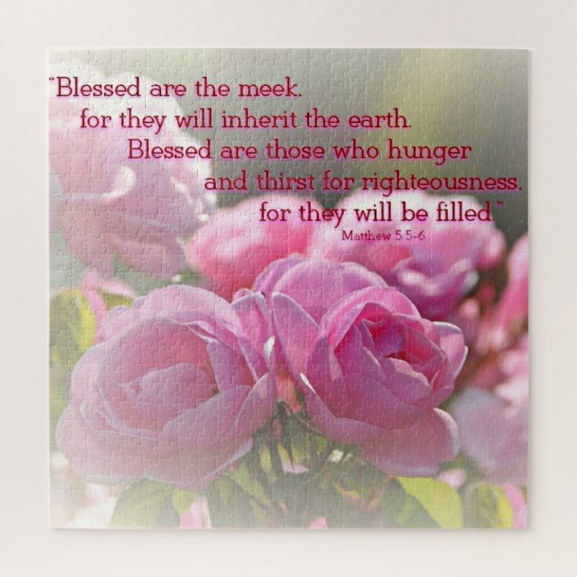 "Blessed are the Meek For They will Inherit..." Jigsaw Puzzle (Vertical)