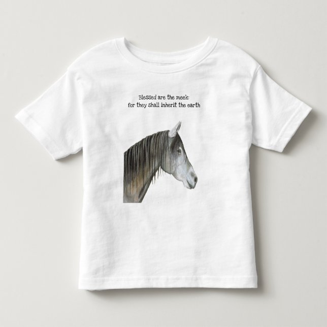 Blessed Are the Meek Horse Toddler T-shirt (Front)