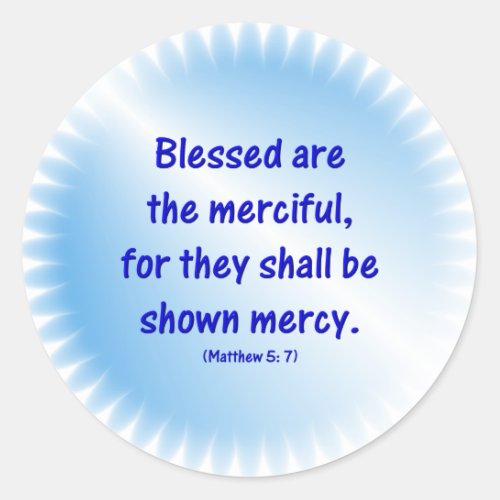 Blessed are the Merciful Classic Round Sticker