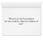 Blessed are the peacemakers cards (Inside Horizontal (Bottom))