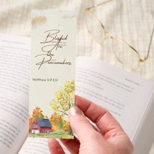 Blessed Are The Peacemakers. Matthew 5:9 KJV Red Bookmarks