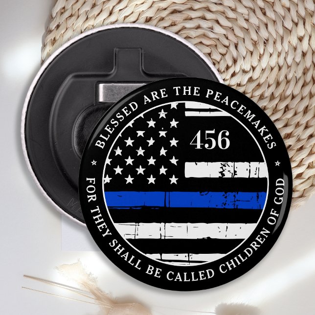 Blessed Are The Peacemakers Personalized Police Bottle Opener (Creator Uploaded)