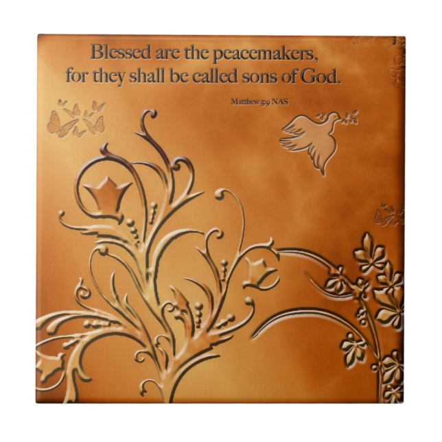 Blessed are the Peacemakers Tile (Front)