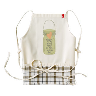 Blessed are the Pure in Heart Mason Jar Zazzle HEART Apron