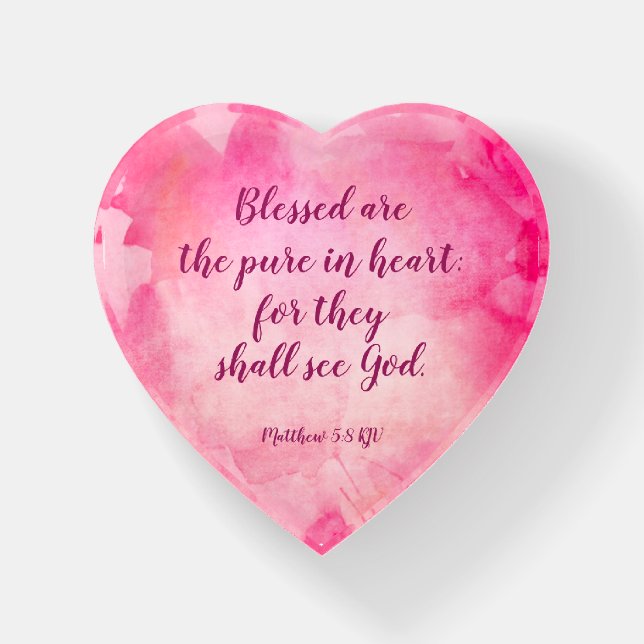 Blessed are the pure in heart - Matthew 5:8 Paperweight (Front)
