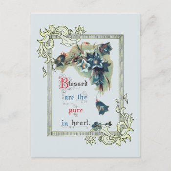 Blessed Are The Pure In Heart Postcard by justcrosses at Zazzle