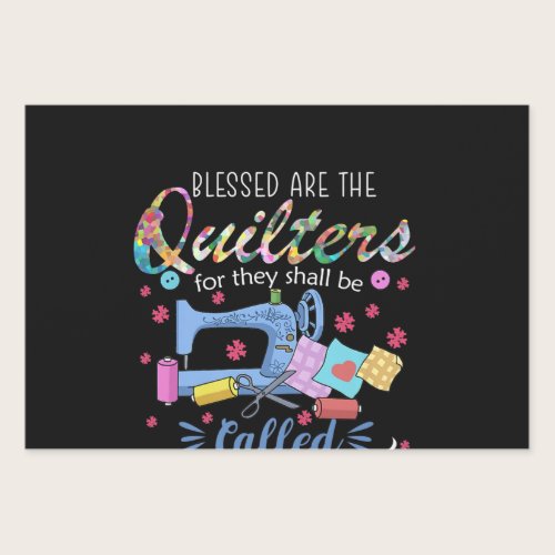 Blessed Are The Quilters For They Shall Piecemaker Wrapping Paper Sheets