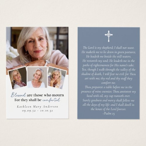 Blessed are Those Who Mourn Photo Prayer Card