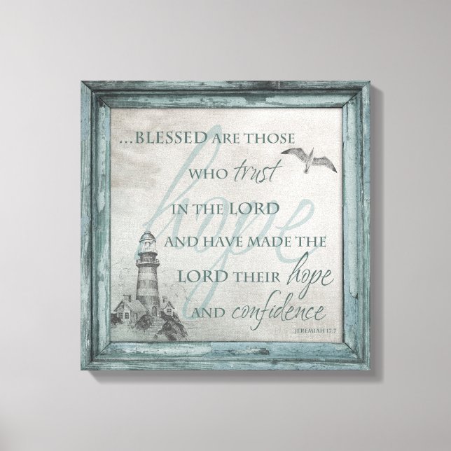 Blessed are Those Who trust in the Lord Canvas Print (Front)