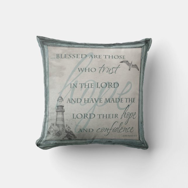 Blessed are Those Who trust in the Lord Pillow (Front)