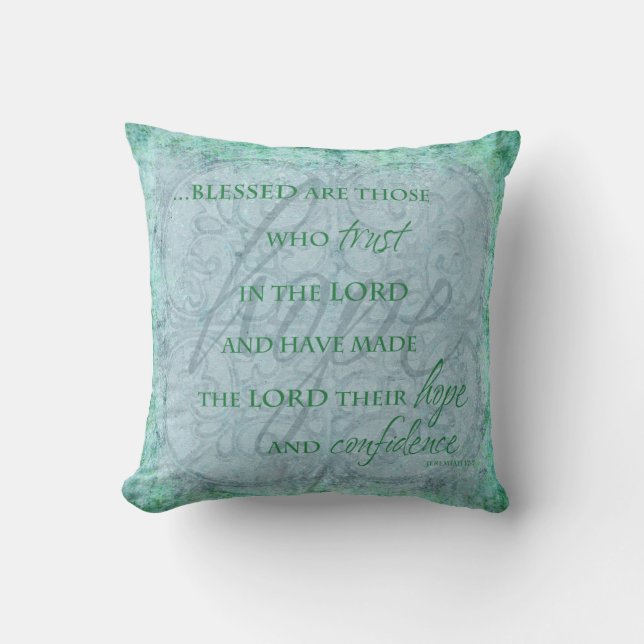 Blessed are Those Who trust in the Lord Pillow (Front)