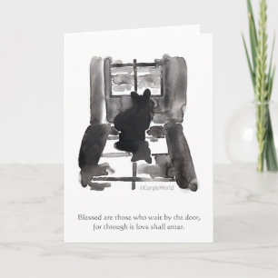 "Blessed Are Those Who Wait" Corgi Beatitude Card