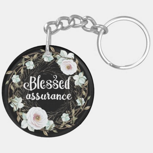 Blessed Assurance Christian Hymn Keychain