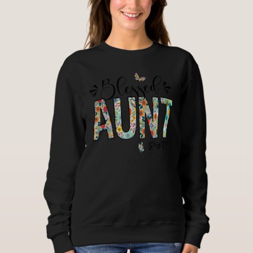 Blessed Aunt Floral Mothers Day 2022 Sweatshirt