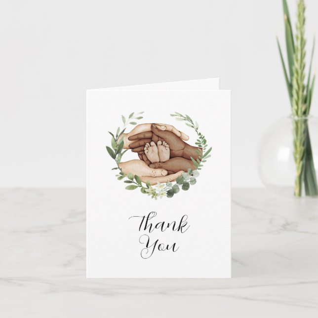 Blessed Baby Shower Thank You Card" (Front)