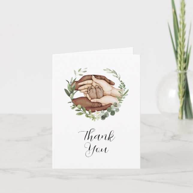 Blessed Baby Shower Thank You Card" (Front)