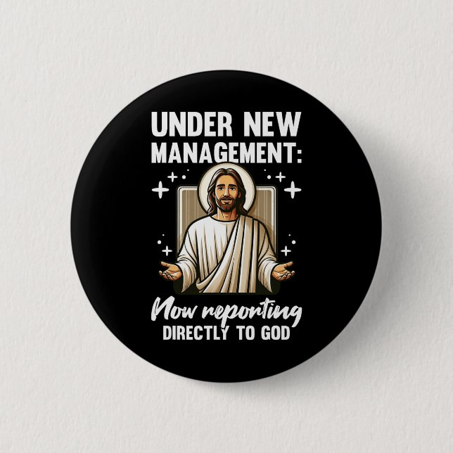 Blessed Baptism Religious Christian Under New Mana Button (Front)