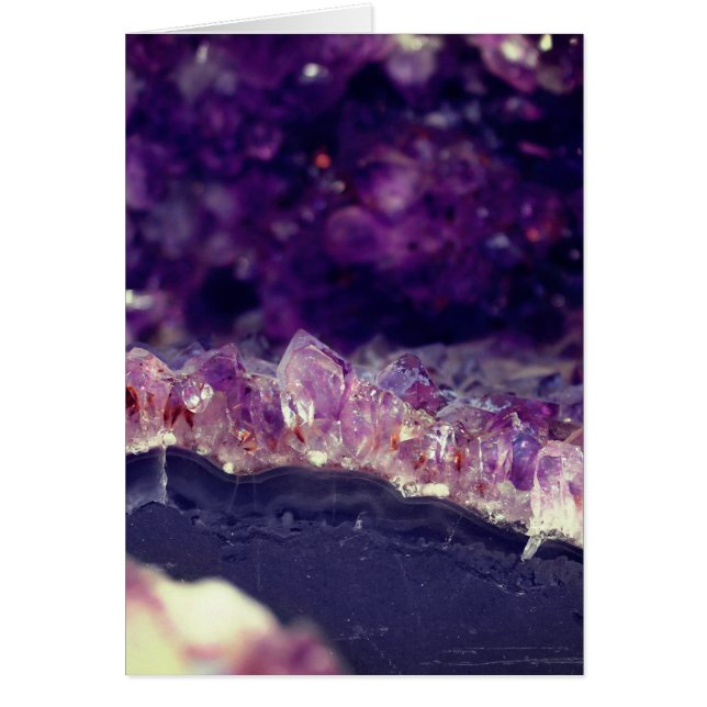 Blessed Be Amethyst Druzy in Photography Cards (Front)