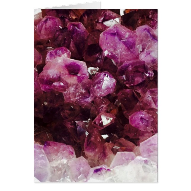 Blessed Be Amethyst Druzy Macro Photography Cards (Front)