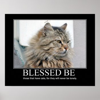 Blessed Be.. Cat Lover Artwork Poster by artisticcats at Zazzle
