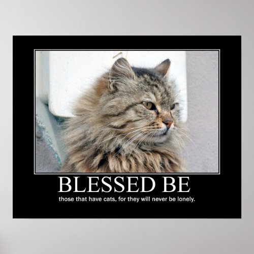 Blessed Be Cat Lover Artwork Poster