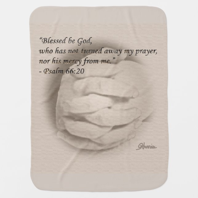 Blessed be God Baby Blanket (Front)