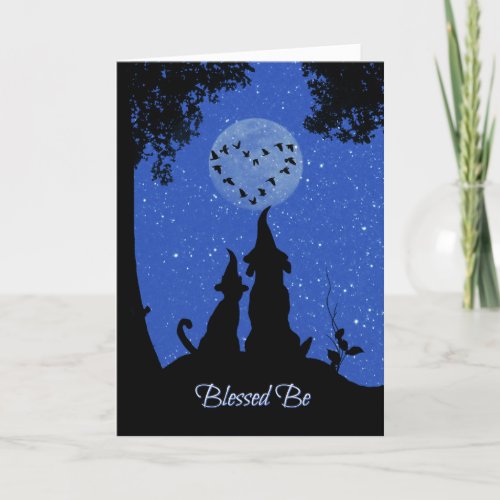 Blessed Be Happy Birthday with Dog and Cat Card