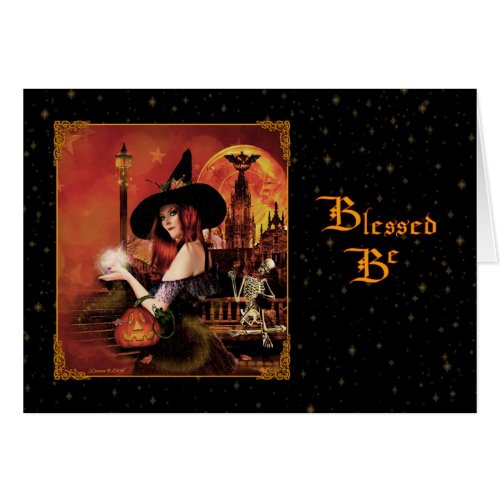 Blessed be _ Magickal Night _ Blank Card