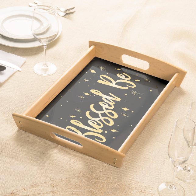 Blessed Be - Pagan Wiccan Witch Serving Tray (Front)