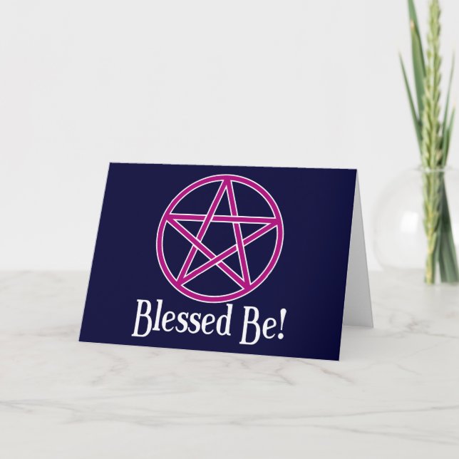 Blessed Be Pentagram Card (Front)