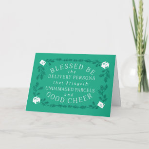 Blessed Be The Delivery Persons Funny Holiday Card