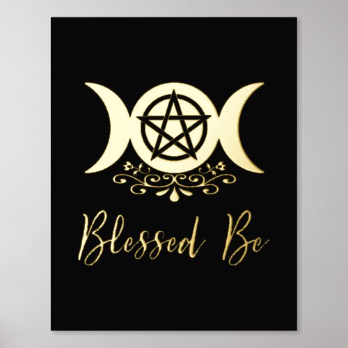 Blessed Be Triple Moon Goddess  Foil Prints