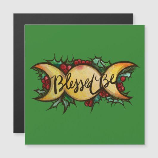 Blessed Be Triple Moon Goddess Holly Yule          (Front/Back)