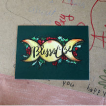 Blessed Be Triple Moon Goddess Holly Yule