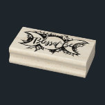 Blessed Be Triple Moon Goddess Holly Yule          Rubber Stamp<br><div class="desc">Celebrate winter’s sacred magic with this “Blessed Be” design featuring the Triple Moon symbol adorned with festive holly. A perfect emblem of Yule, renewal, and the divine feminine, this witchy winter artwork honors the cycles of the moon and spirit. Ideal for Wiccans, modern pagans, and lovers of solstice traditions, it...</div>