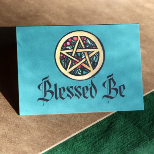 Blessed Be Yule Pagan Holiday                      Card
