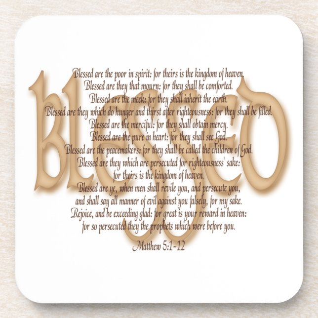Blessed - Beatitudes Beverage Coaster (Front)