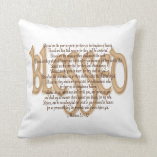 Blessed - Beatitudes Throw Pillow