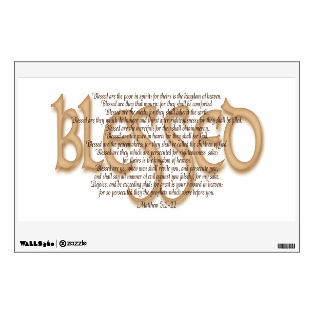 Blessed - Beatitudes Wall Sticker (Front)