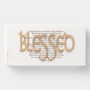Blessed - Beatitudes Wooden Box Sign