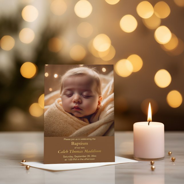 Blessed Beginnings - A Baptism Celebration Foil Invitation (Creator Uploaded)