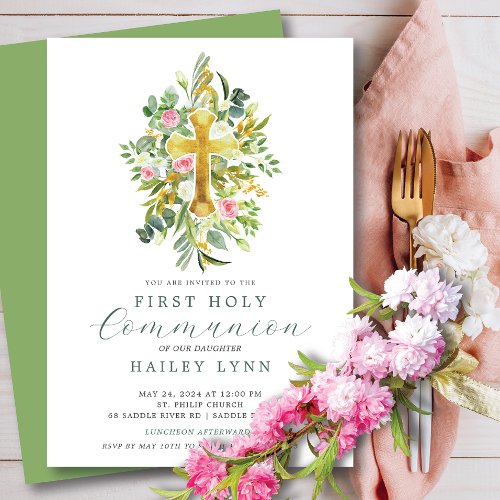 Blessed Beginnings First Communion Invitation