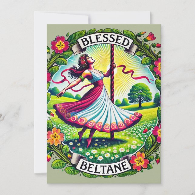 Blessed Beltane                                    Invitation (Front)