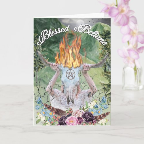 Blessed Beltane Sabbat Wiccan Holiday Card