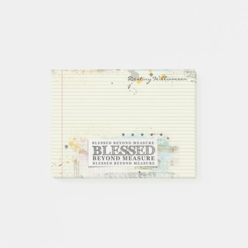 Blessed Beyond Measure Artistic Paint Post_it Notes