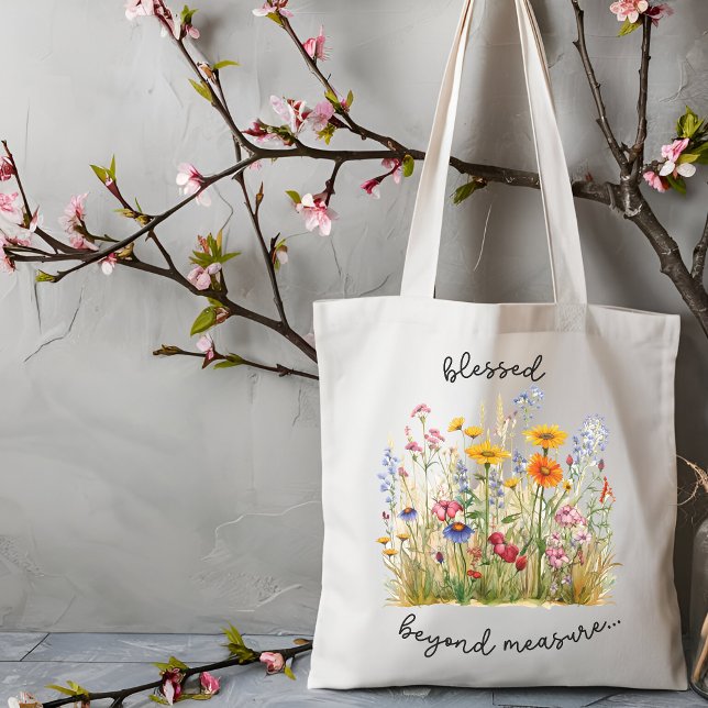 Blessed Beyond Measure Christian Women's  Tote Bag (Creator Uploaded)