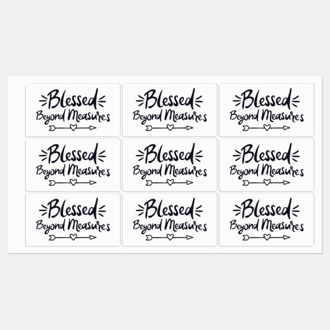Blessed Beyond Measures Gospel Sayings Mere Christ Labels (Sheet)
