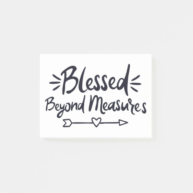 Blessed Beyond Measures Gospel Sayings Mere Christ Post-it Notes (Front)