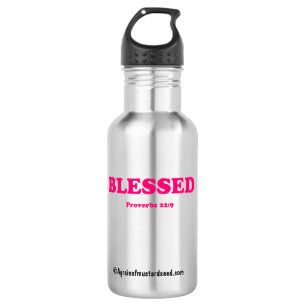 Blessed Bible Quotes Stainless Steel Water Bottle
