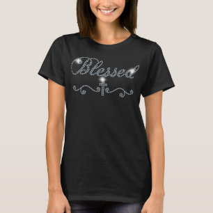 Blessed Bling Rhinestone Bling Women Mom Birth day T-Shirt